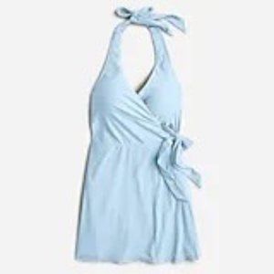 Halter wrap swim dress